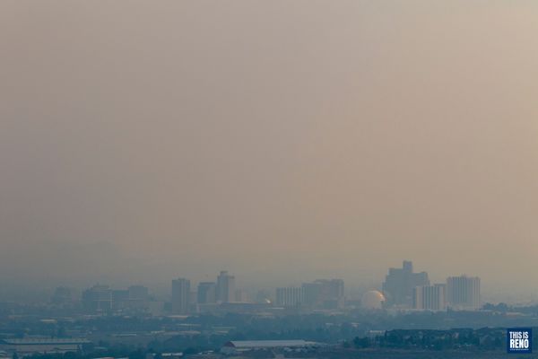 Wildfire smoke fills Reno's skies.